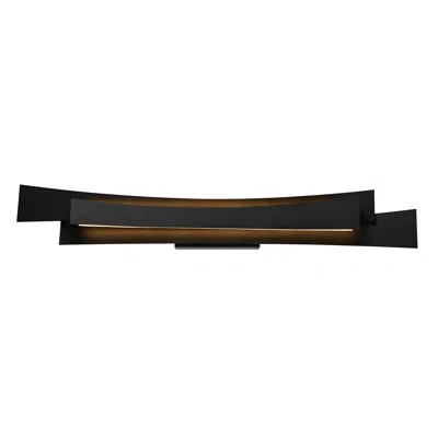 Cwi Lighting 36'' Modern Led Vanity Light For Bathroom, Powder Room, Hallway – Integrated Led, No Bulb Required In Black