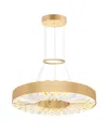 Cwi Lighting 4" Metal Bjoux Led Chandelier In Sun Gold