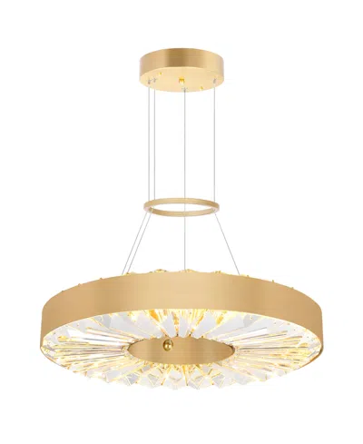 Cwi Lighting 4" Metal Bjoux Led Chandelier In Sun Gold