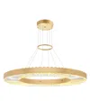 Cwi Lighting 4" Metal Bjoux Led Chandelier In Sun Gold