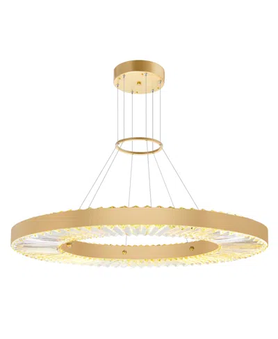 Cwi Lighting 4" Metal Bjoux Led Chandelier In Sun Gold