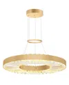 Cwi Lighting 4" Metal Bjoux Led Chandelier In Sun Gold