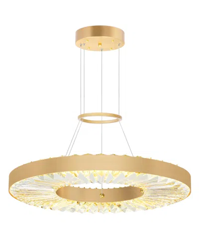 Cwi Lighting 4" Metal Bjoux Led Chandelier In Sun Gold