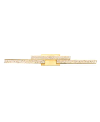 Cwi Lighting 4.3" Metal Stagger Integrated Led Vanity Light In Brass