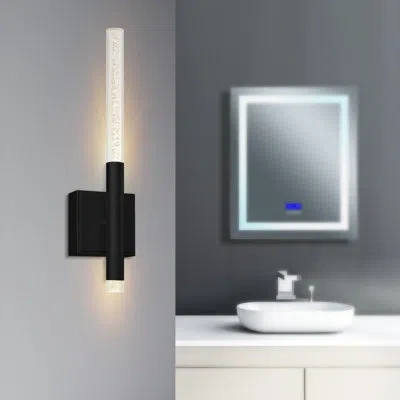 Cwi Lighting 4.3'' Wall Light For Hallway, Bedroom, Or Entryway – Integrated Led Modern Wall Sconce, Dimmable In Black