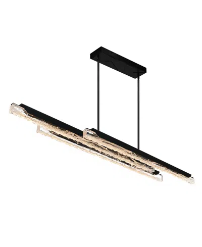 Cwi Lighting 4.5" Metal Valira Integrated Led Chandelier In Black