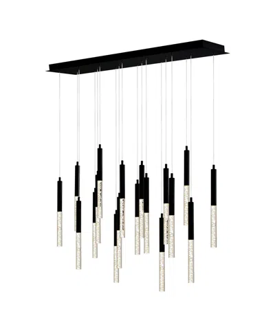 Cwi Lighting 48" Metal Dragonswatch Integrated Led Chandelier In Black