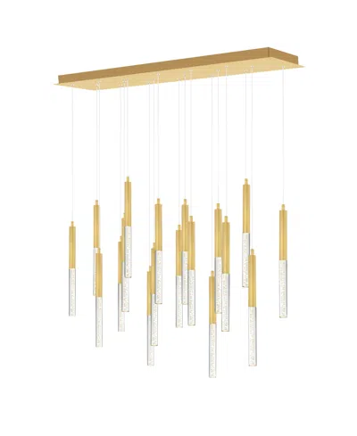 Cwi Lighting 48" Metal Dragonswatch Integrated Led Chandelier In Satin Gold