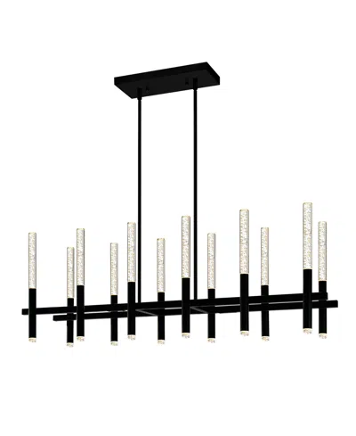 Cwi Lighting 48" Metal Dragonswatch Integrated Led Island Pool Table Light In Black