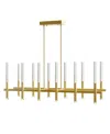 Cwi Lighting 48" Metal Dragonswatch Integrated Led Island Pool Table Light In Satin Gold