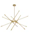 Cwi Lighting 48.5" Metal Oskil Led Integrated Chandelier In Gold