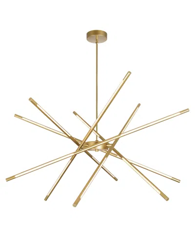 Cwi Lighting 48.5" Metal Oskil Led Integrated Chandelier In Gold