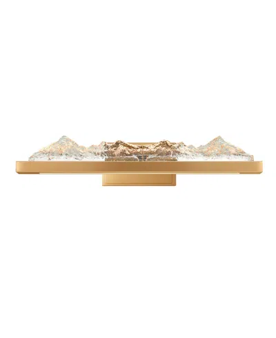Cwi Lighting 5" Metal Himalayas Integrated Led Vanity Light In Brass