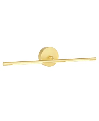 Cwi Lighting 5" Metal Oskil Led Wall Light In Satin Gold