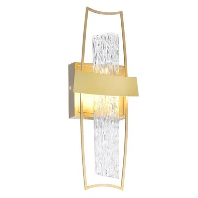 Cwi Lighting 5'' Modern Led Wall Sconce For Living Room, Bedroom, Or Dining Room – Integrated Led In Satin Gold