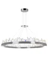 Cwi Lighting 6" Metal Agassiz Led Chandelier In Polished Nickel