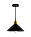 Cwi Lighting 8" Metal Brave 1 Light Mini Pendant In Black