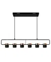Cwi Lighting 8" Metal Moxie Led Pool Table Light In Black