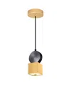 Cwi Lighting 8" Metal Saleen Led Mini Pendant In Sun Gold Black