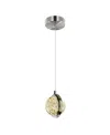 Cwi Lighting 8" Metal Salvador Led Integrated Pendant In Silver