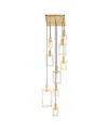 Cwi Lighting 88" Metal Anello Led Pendant In White Oak