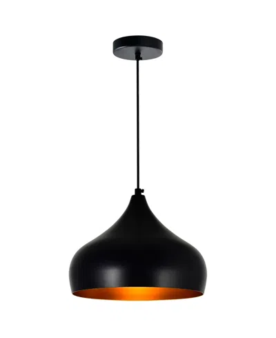 Cwi Lighting 9" Metal Dynamic 1 Light Down Pendant In Black