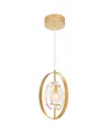 Cwi Lighting 98" Metal Iris 1 Light Mini Pendant In Sun Gold