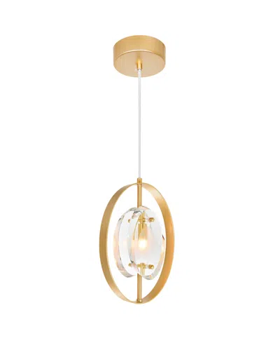 Cwi Lighting 98" Metal Iris 1 Light Mini Pendant In Sun Gold