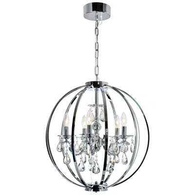 Cwi Lighting Abia 5 Light Chrome Chandelier