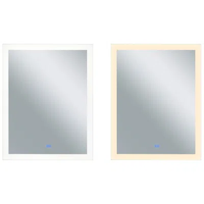 Cwi Lighting Abigail Rectangle Matte White Led 32 In. Mirror