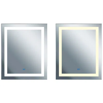 Cwi Lighting Abril Rectangle Matte White Led 32 In. Mirror
