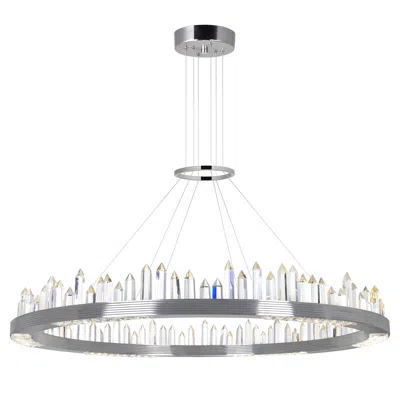 Cwi Lighting Agassiz Led Chandelier With Polished Nickel Finish