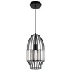 Cwi Lighting Alethia 1 Light Down Mini Pendant With Black Finish