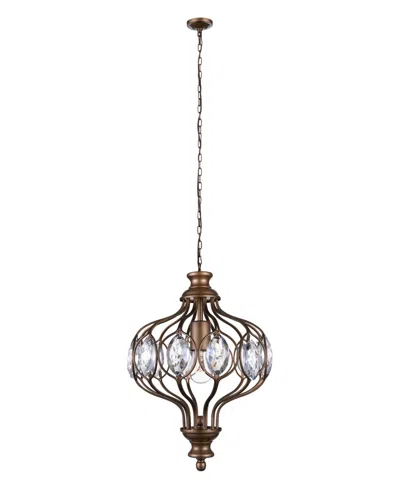 Cwi Lighting Altair 1 Light Chandelier In Brown