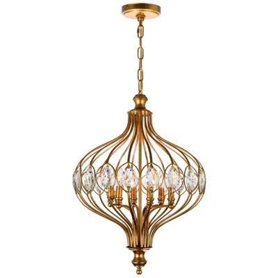 Cwi Lighting Altair 6 Light Antique Bronze Chandelier