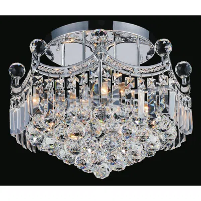 Cwi Lighting Amanda 6 Light Flush Mount With Chrome Finish