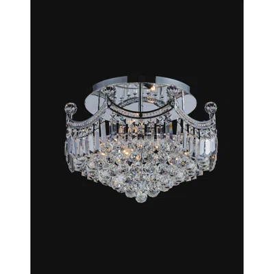 Cwi Lighting Amanda 8 Light Flush Mount With Chrome Finish