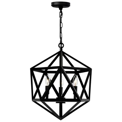 Cwi Lighting Amazon 3 Light Black Pendant