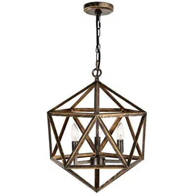 Cwi Lighting Amazon 3 Light Up Pendant With Antique Forged Copper Finish