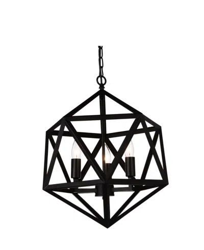Cwi Lighting Amazon 4 Light Chandelier In Black