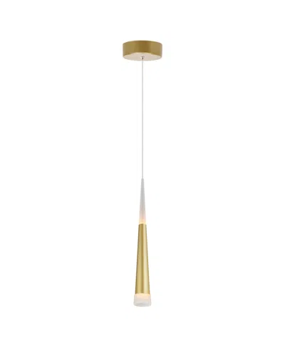 Cwi Lighting Andes Led Down Mini Pendant In Satin Gold