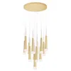 Cwi Lighting Andes Led Multi Light Pendant With Satin Gold Finish Lumens 3380