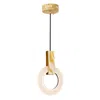 Cwi Lighting Anello Led Mini Pendant With White Oak Finish