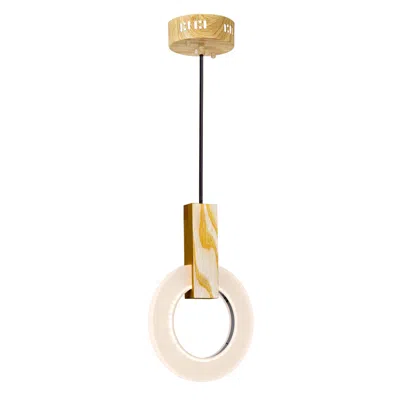 Cwi Lighting Anello Led Mini Pendant With White Oak Finish