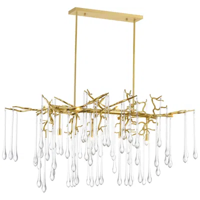 Cwi Lighting Anita 10 Light Gold Leaf Chandelier
