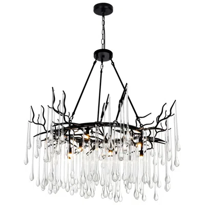 Cwi Lighting Anita 12 Light Black Chandelier