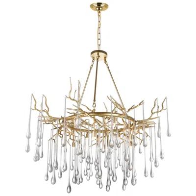 Cwi Lighting Anita 12 Light Gold Leaf Chandelier