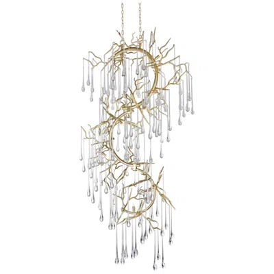 Cwi Lighting Anita 12 Light Gold Leaf Chandelier