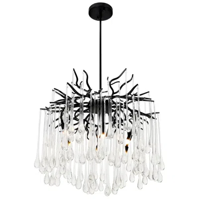 Cwi Lighting Anita 6 Light Black Chandelier