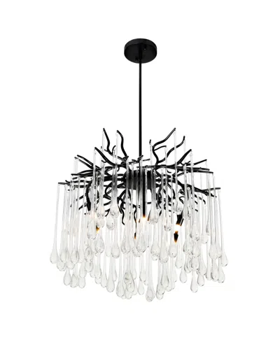 Cwi Lighting Anita 6 Light Chandelier In Black